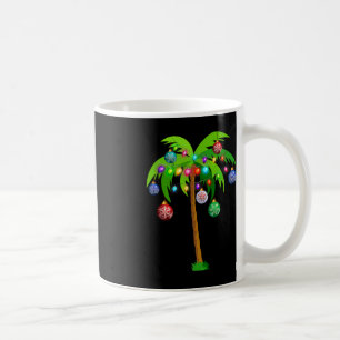 Christmas Lights Palm Tree Fun Hawaii Beach Tropic Coffee Mug