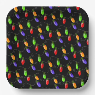 Christmas Lights Paper Plates