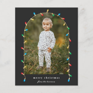Christmas Lights Photo Christmas Holiday Card