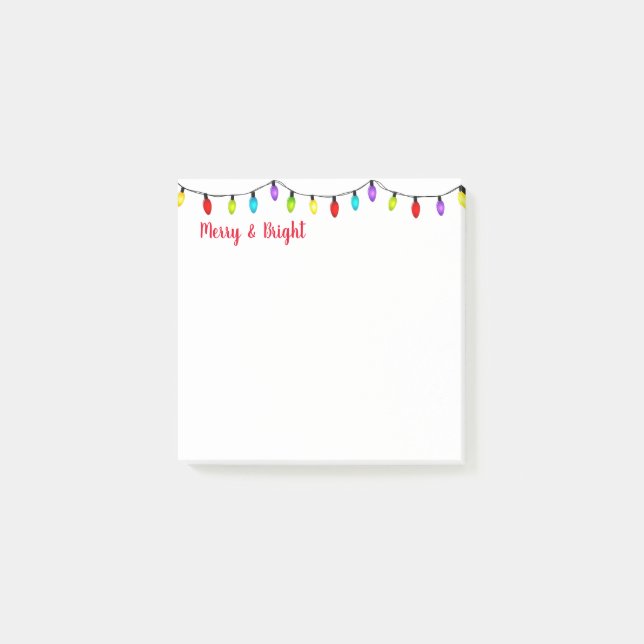 Christmas Lights Post it Notes (Front)