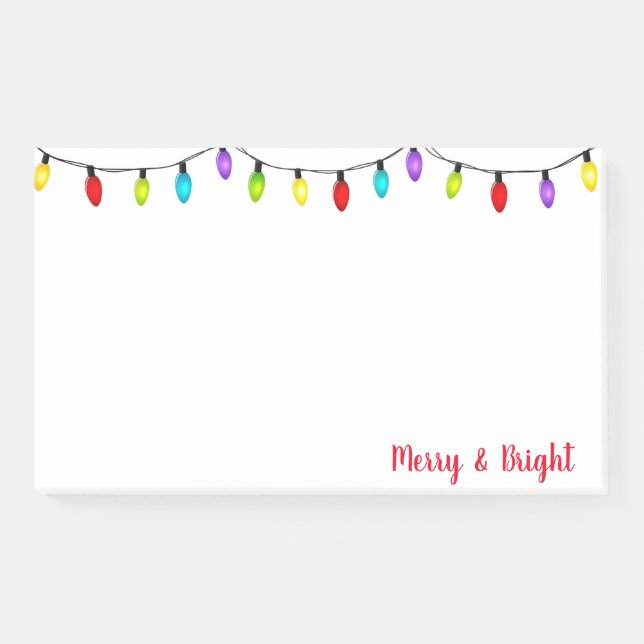 Christmas Lights Post it Notes (Front)