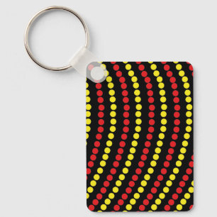 Christmas Lights Red and Yellow Colours Key Ring