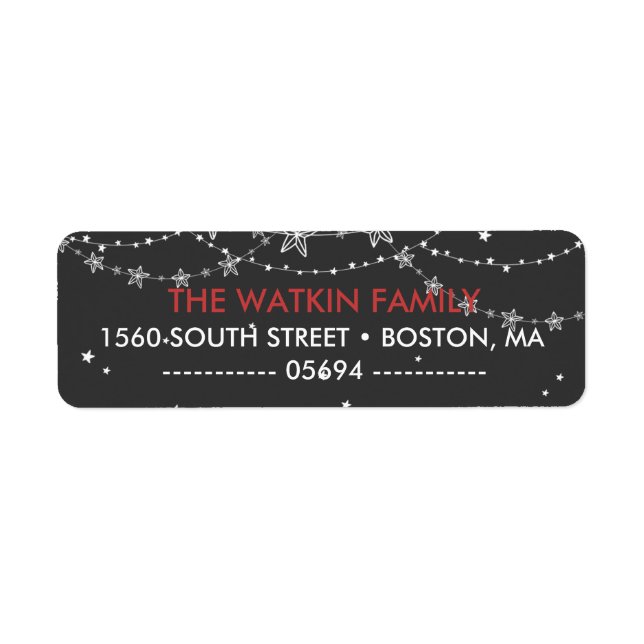 Christmas Lights | Return Address Label (Front)