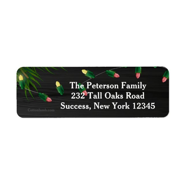 Christmas Lights Return Address Label #2 (Front)