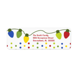 Christmas Lights Return Address Labels