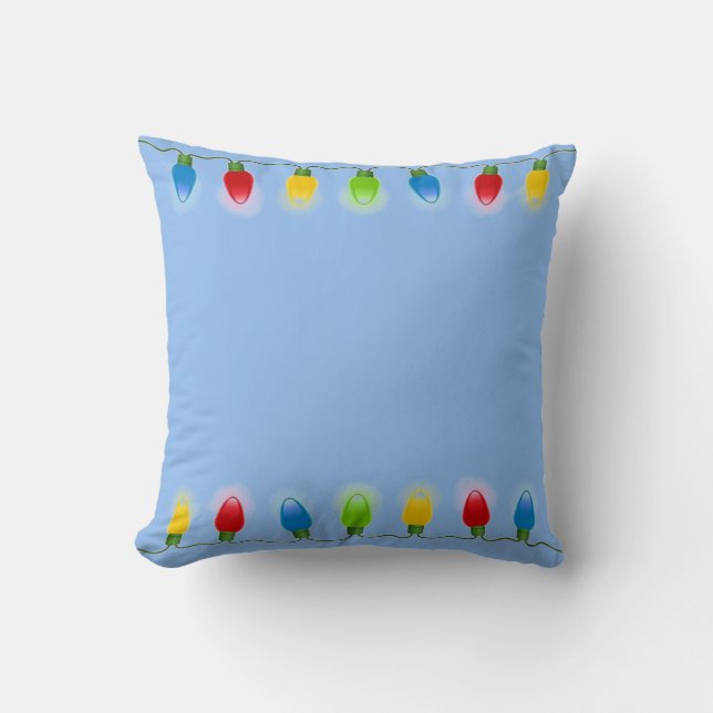 Christmas Lights Reversible Cushion (Front)