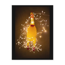 Christmas Lights Rubber Chicken Postcard