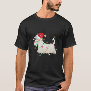 Christmas Lights Scottie Dog Lover Funny Xmas T-Shirt