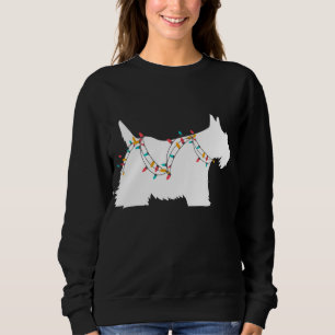 Christmas Lights Scottish Terrier a Dog Lover Sweatshirt