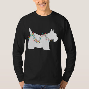 Christmas Lights Scottish Terrier a Dog Lover T-Shirt