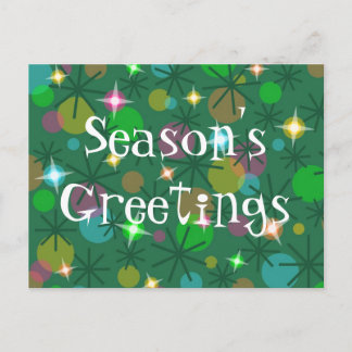 Christmas Lights 'Season's Greetings' postcard