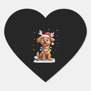 Christmas Lights Soft Coated Wheaten Terrier Dog T Heart Sticker