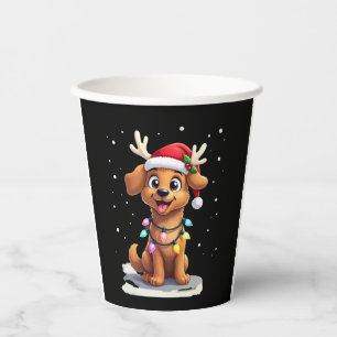 Christmas Lights Soft Coated Wheaten Terrier Dog T Paper Cups