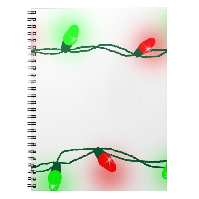 Christmas Lights Spiral Notebook (Front)