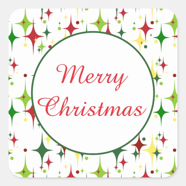 Christmas Lights Square Sticker (Front)