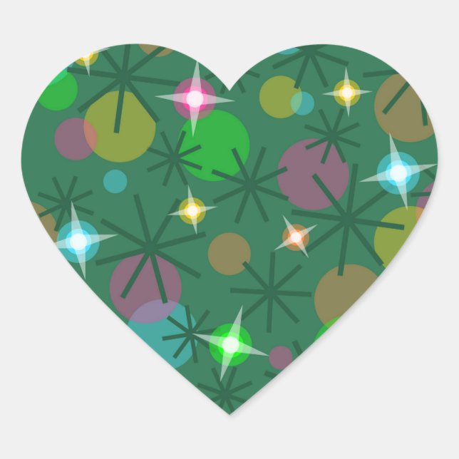 Christmas Lights sticker heart (Front)