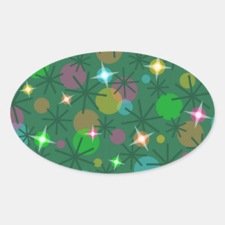 Christmas Lights sticker oval