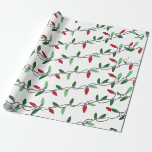 Christmas Lights String Gift Wrapping Paper