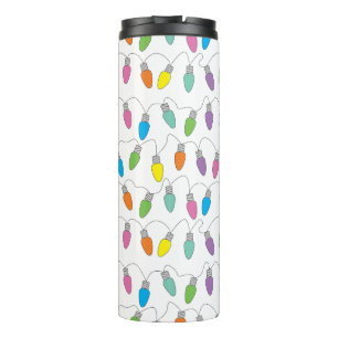 Christmas lights thermal tumbler