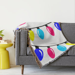Christmas Lights Throw Blanket