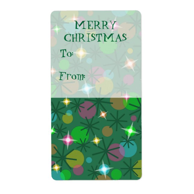 Christmas Lights  'To...From'  gift tag portrait (Front)