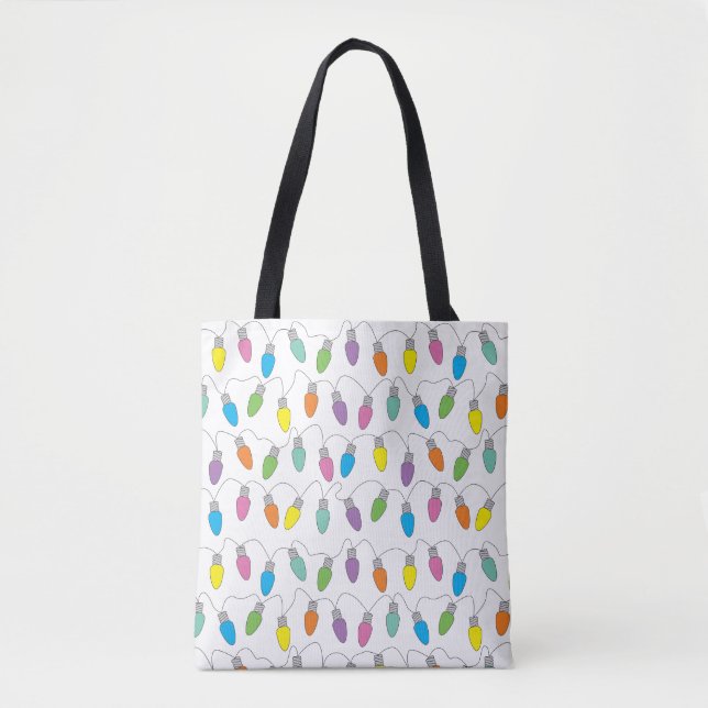 Christmas lights tote bag (Front)
