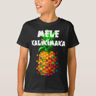 Christmas Lights Tree Pineapple Mele Kalikimaka Ha T-Shirt