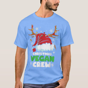 Christmas Lights Vegan Crew Vegetarian Reindeer Sa T-Shirt