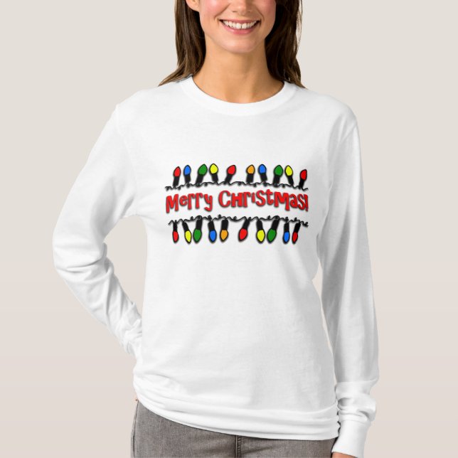 Christmas Lights Women's Long-Sleeved T-Shirt (Front)