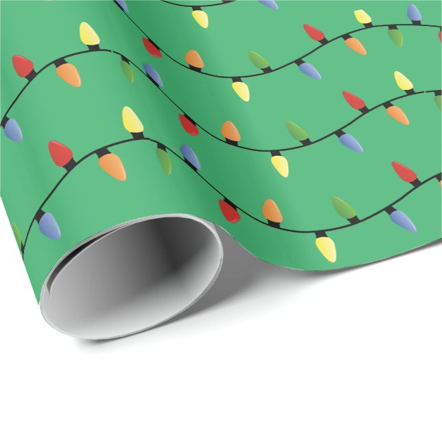Christmas Lights Wrapping Paper (Roll Corner)