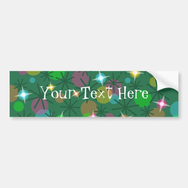 Christmas Lights 'Your Text' bumper sticker (Front)