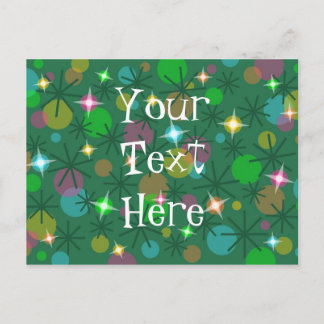 Christmas Lights 'Your Text' postcard