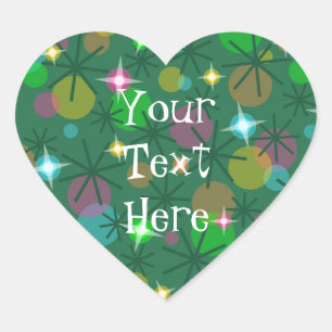 Christmas Lights 'Your Text' sticker heart