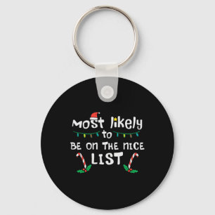 Christmas Likely Nice List Xmas Family Match Women Key Ring
