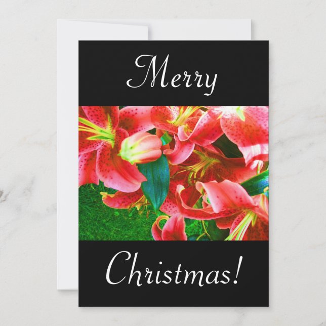 Christmas Lilies Invitation (Front)