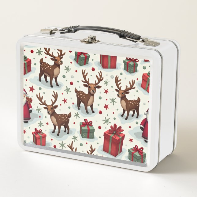 Christmas limited carrier metal lunch box (Front)
