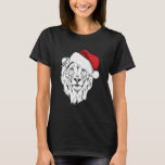 Christmas Lion Head Santa Hat Wildlife Animal Love T-Shirt<br><div class="desc">Christmas Lion Head Santa Hat Wildlife Animal Lovers</div>