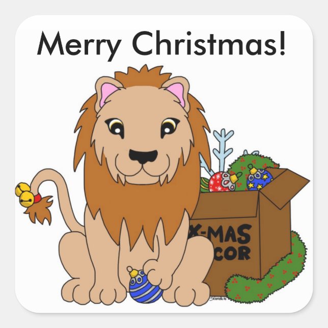 Christmas Lion Stickers (Front)