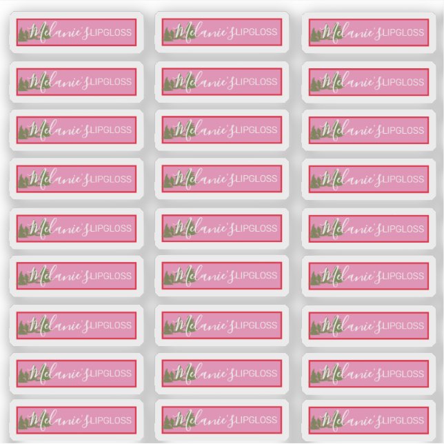 Christmas Lip Gloss Packaging Logo Branding (Front)