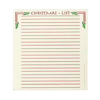 Christmas List (Notepad) Notepad