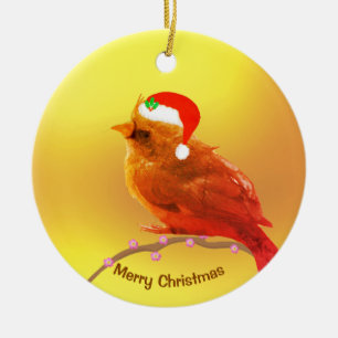 Christmas Little Bird Ceramic Tree Decoration
