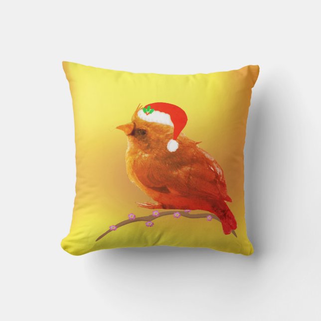 Christmas Little Bird Cushion (Front)