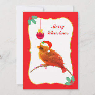 Christmas Little Bird Flat Holiday Card