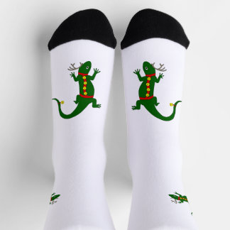Christmas Lizard Crew Socks