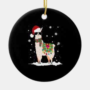 Christmas Llama - Alpaca Christmas Ceramic Tree Decoration