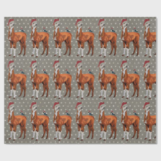 CHRISTMAS LLAMA & BIRD Wrapping Paper