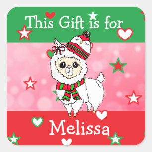 Christmas Llama Gift Tag