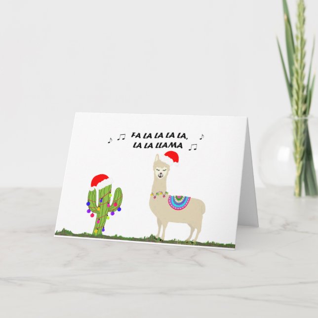 Christmas Llama Holiday Card (Front)