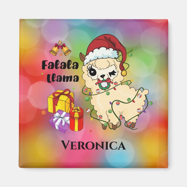 Christmas Llama Magnet (Front)