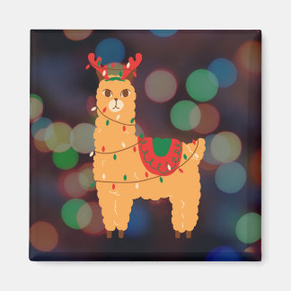 Christmas Llama Magnet